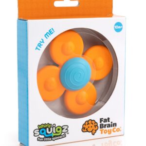 A silicone fidget spinner with four propellers and a suction cup.