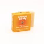 Floral and bright scents body wash bar soap in and out of its packaging