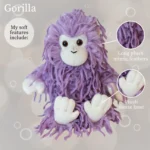 Long plush purple feathers and a plush dense base